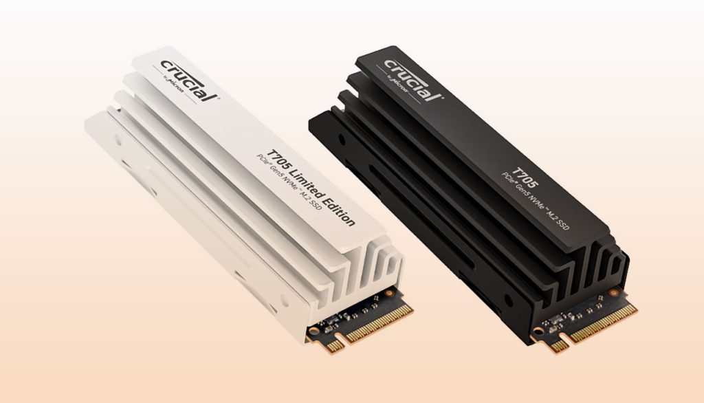 Model: Crucial T705 Gen5 NVMe SSD.
Maksimum Hız: 14.500 MB/s Okuma / 12.700 MB/s Yazma (Gen4'ten yaklaşık 2 kat daha hızlı).
Teknoloji: Micron 232-katmanlı TLC NAND ve Microsoft DirectStorage desteği.
Tasarım: Fan gerektirmeyen, yüksek performanslı pasif soğutucu bloğu.Maksimum Hız: 14.500 MB/s Okuma / 12.700 MB/s Yazma (Gen4'ten yaklaşık 2 kat daha hızlı).Teknoloji: Micron 232-katmanlı TLC NAND ve Microsoft DirectStorage desteği.Tasarım: Fan gerektirmeyen, yüksek performanslı pasif soğutucu bloğu.