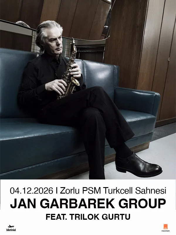Avrupa cazının önemli isimlerinden Jan Garbarek, Trilok Gurtu ve grubuyla 4 Aralık 2026’da Zorlu PSM Turkcell Sahnesi’nde konser verecek.