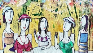 Nermin Alpar’ın resimleri Ankara’da Sevgi Sanat Galerisi’nde sergilendi Nermin Alpar’ın Sevgi Sanat Galerisi’ndeki resim sergisinden bir eser.